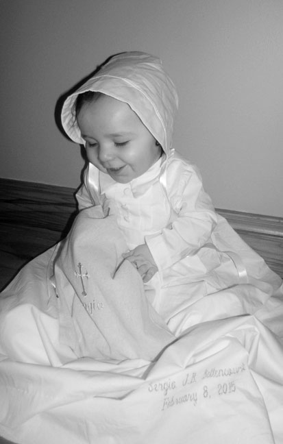 Customer Highlight: Little Sergio in Justin Baptism Gown - One Small Child