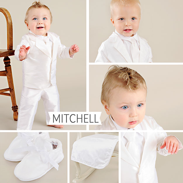 Mitchell Silk Christening Suits - One Small Child
