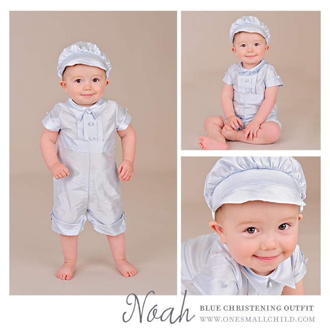 Noah Blue Boys Christening Outfits - One Small Child