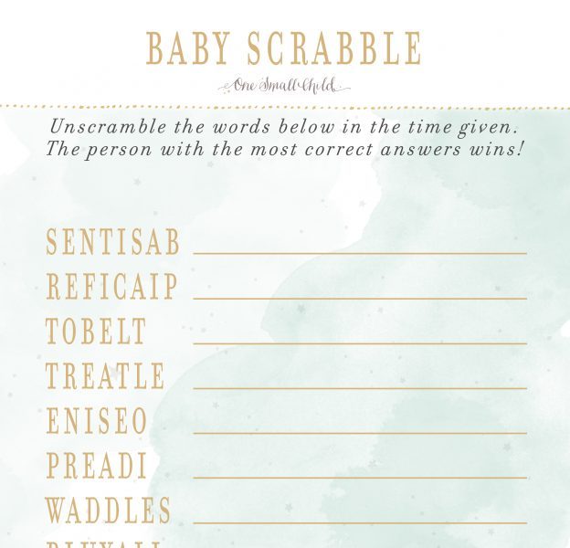 Baby Scrabble - One Small Child