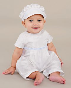 Francis Silk Christening Romper - One Small Child