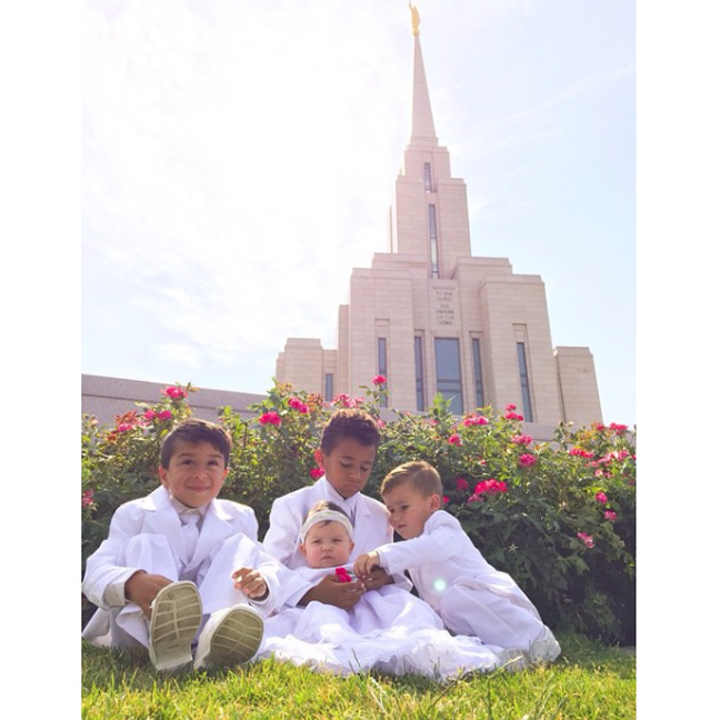 Family Stock Photo Utah Temple - One Small Child