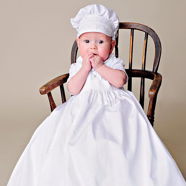 Sean Cross Stitched Christening Gown - One Small Child