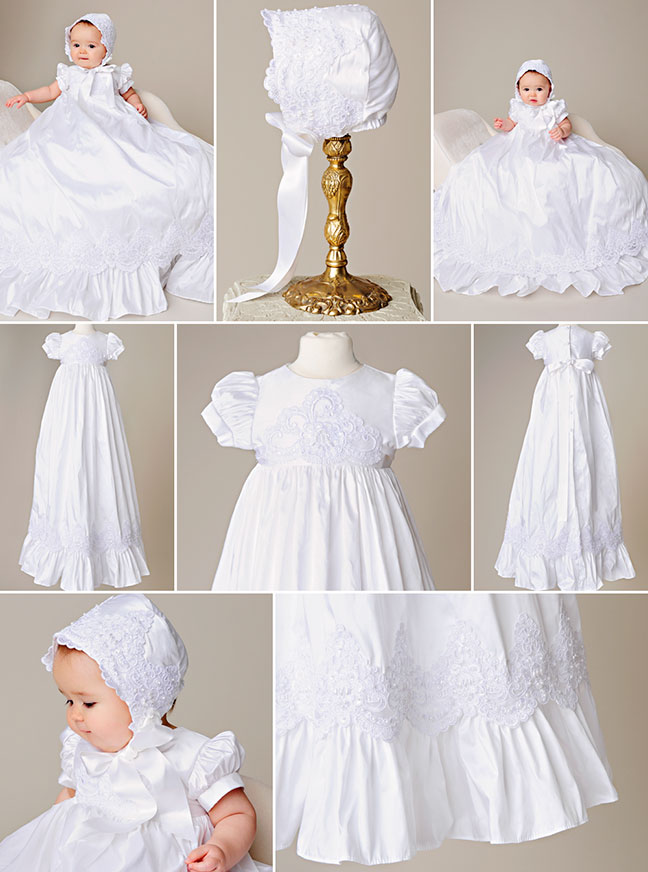 Esther Silk Christening Gown by One Small Child