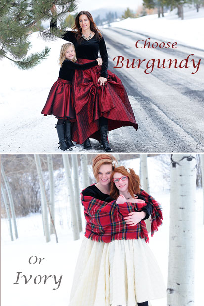 Choose Burgundy Or Ivory Winter Photo Shoot - One Small Child