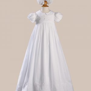 Girls 33? Short Sleeve Gown with Hand Embroidery - One Small Child