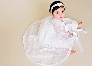 Kylie Lace Christening Jacket - One Small Child