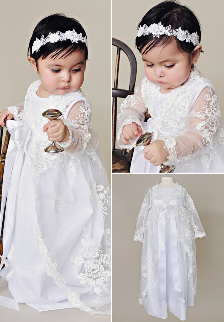 Sadie Lace Christening Jacket for Baby - One Small Child