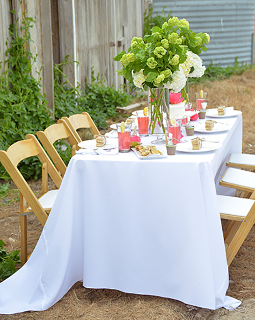 Summer Christening Party Table Setting - One Small Child