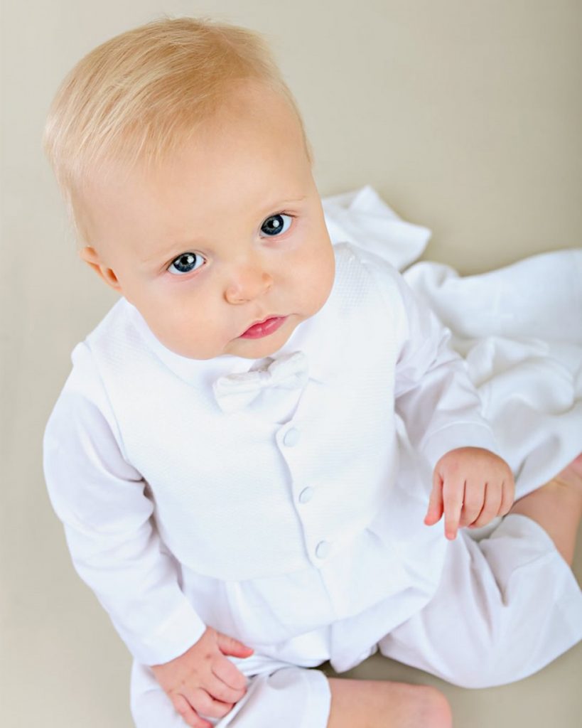 Baby Boy White Christening Baptism Smart Outfit Suit Short Formal Party 0-m-4T 