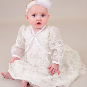 Becca Lace Christening Dress with Jacket - One Small Child
