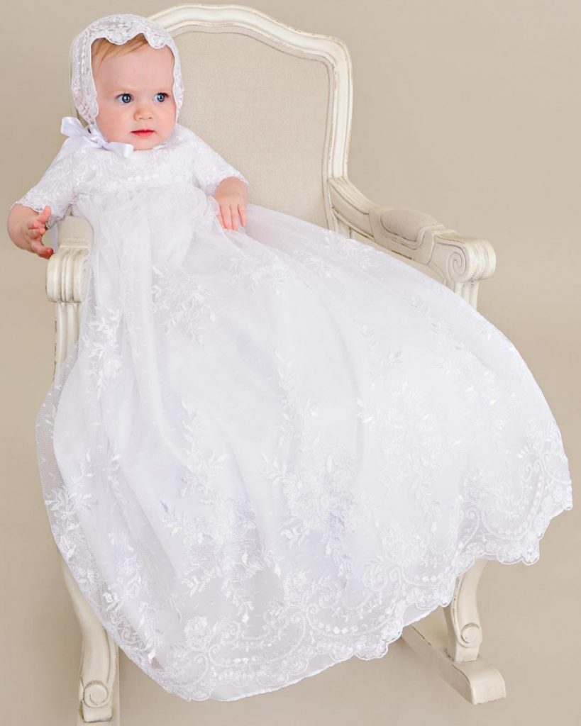 white christening dresses for baby girl