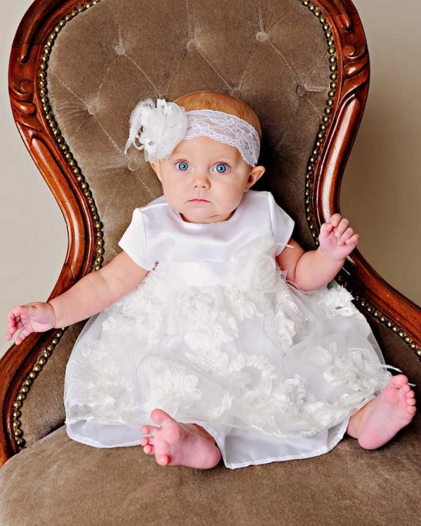 Margo Feather Christening Dress - One Small Child