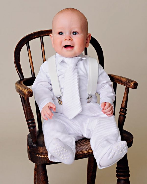 Payton Suspender Christening Outfit - One Small Child