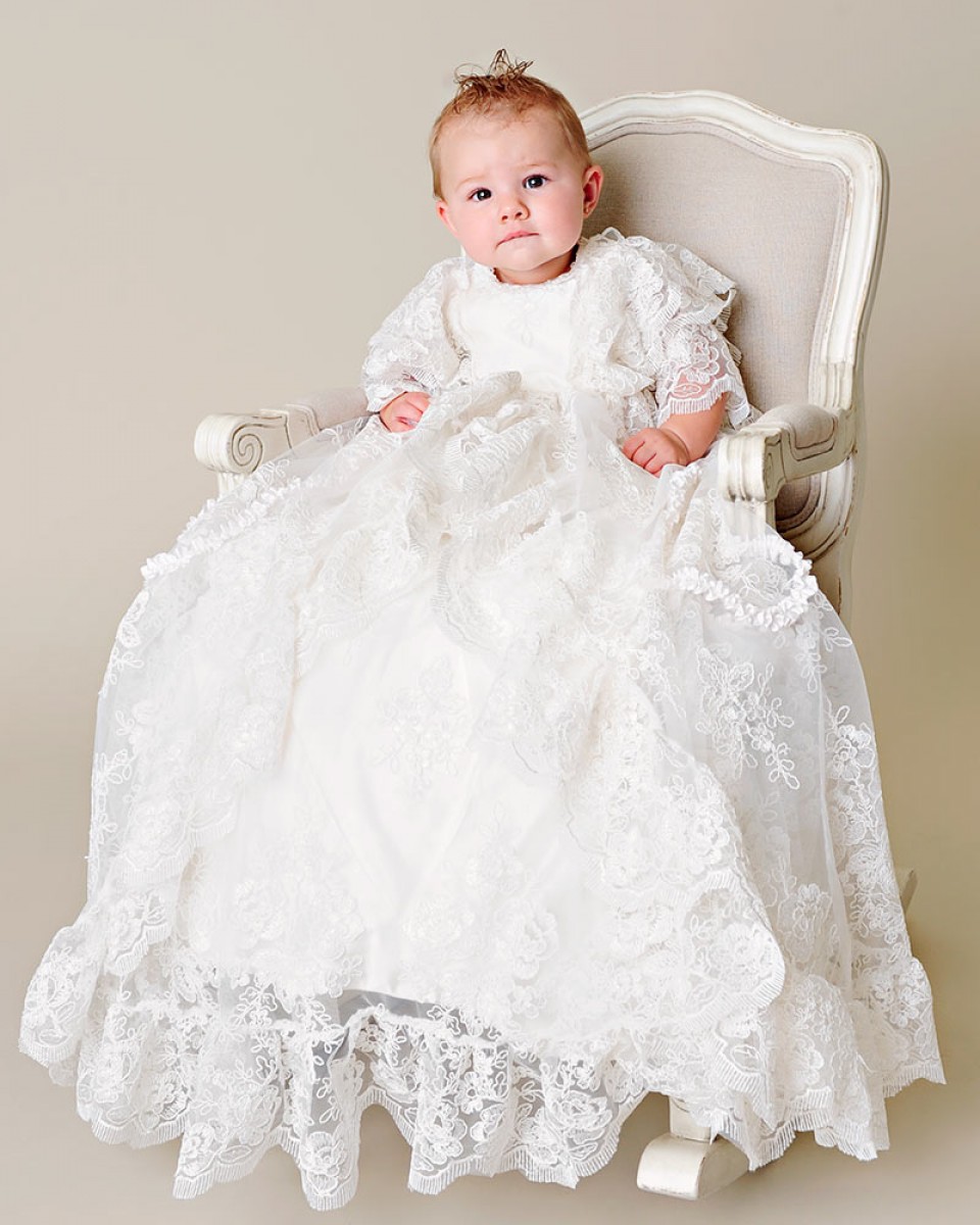 Melba IO White Christening Gown - made to order | Sorrento Boutique