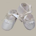Girls Silk Dupioni Shoes with Ribbon Rosette - One Small Child
