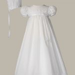 Girls 26" Cotton Christening Gown with Italian Lace - One Small Child