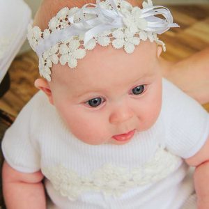 Amber After Christening Headband for Baby Girls - One Small Child