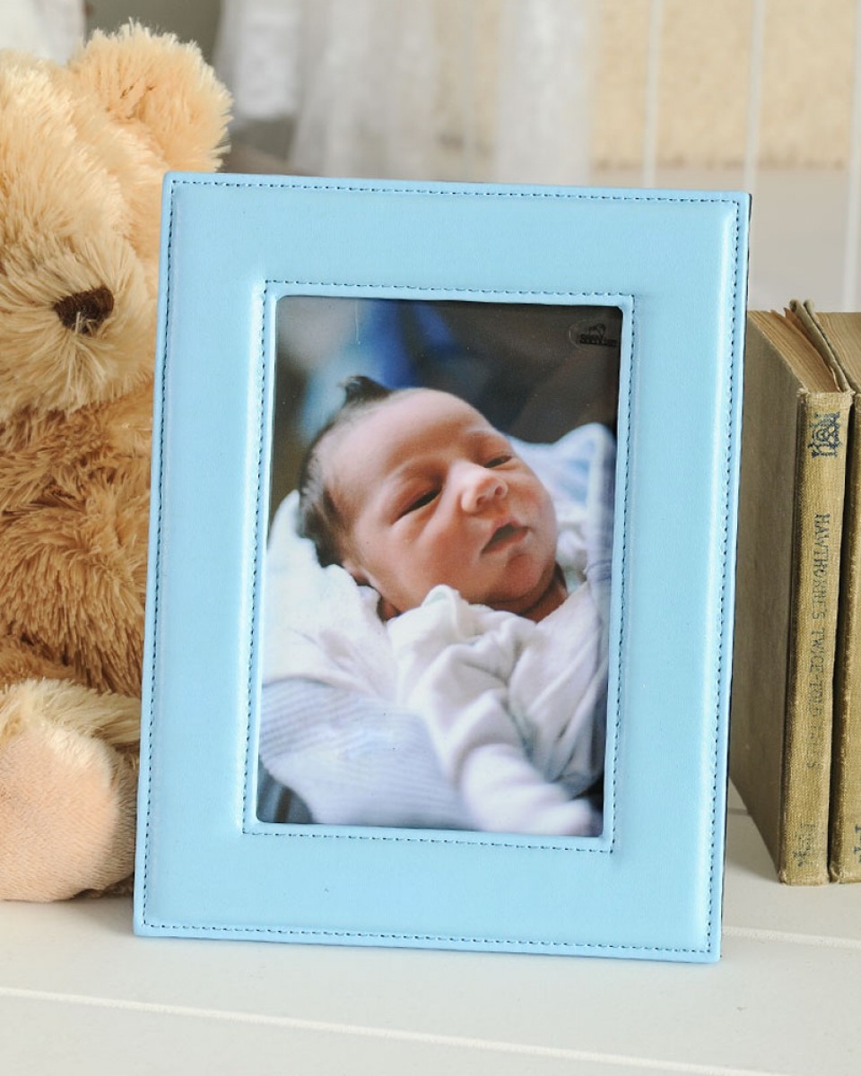 Baby Blue Leather Frame - One Small Child