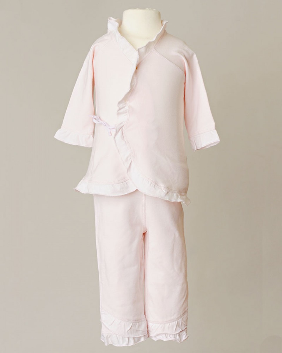 Girls Four-Piece Bamboo Layette Set - One Small Child
