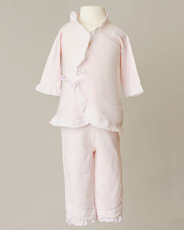 Girls Four-Piece Bamboo Layette Set - One Small Child