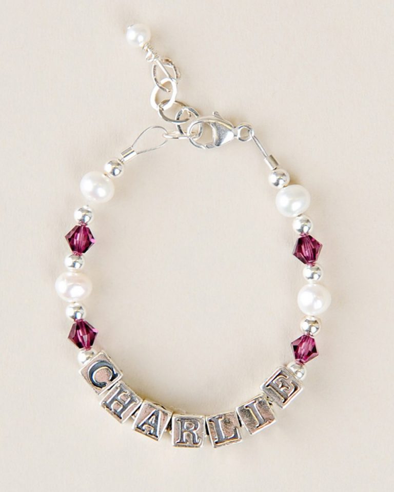Birthstone Name Bracelet One Small Child
