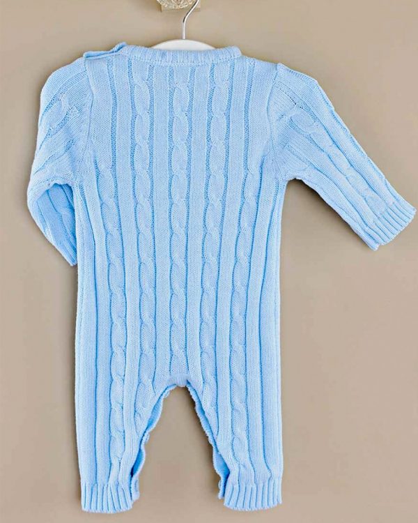 Blue Knit Jumpsuit - One Small Child