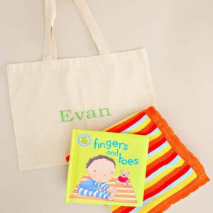 Fingers and Toes Book and Blanket Gift Tote - One Small Child