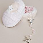 Girl Rosary & Porcelain Box Christening Gift Set - One Small Child