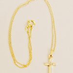 Gold Diamond Cross Necklace - One Small Child