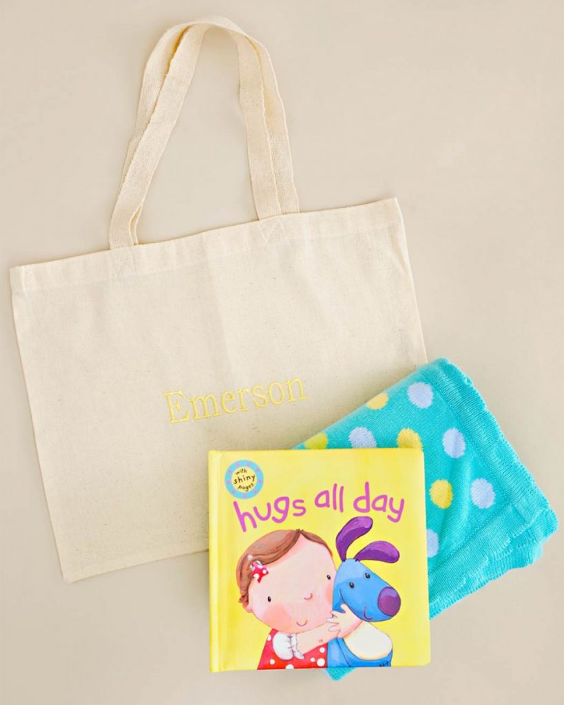 Hugs All Day Book and Blanket Gift Tote - One Small Child