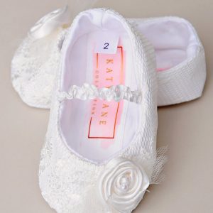 Memory Lace Christening Slippers - One Small Child