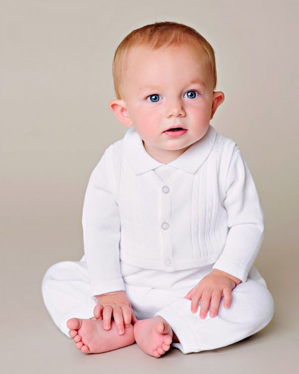 Jeffrey Christening Knit Outfit - One Small Child