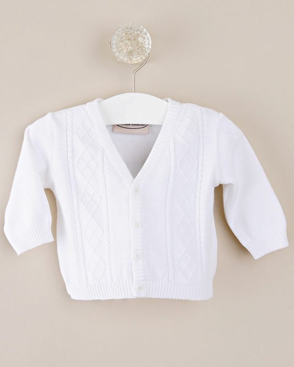 Kevin White Christening Sweater - One Small Child