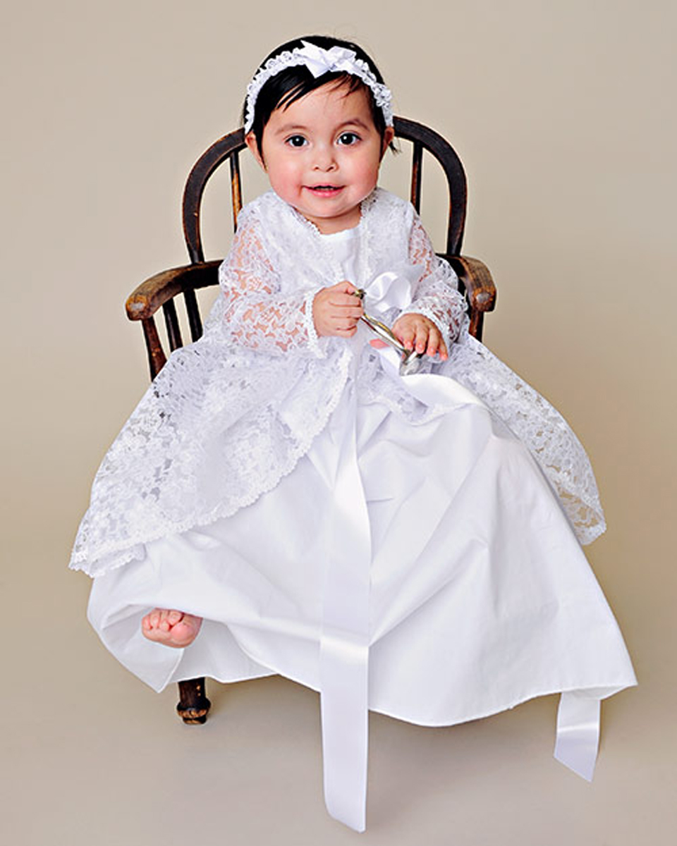 Kylie Lace Christening Jacket - One Small Child