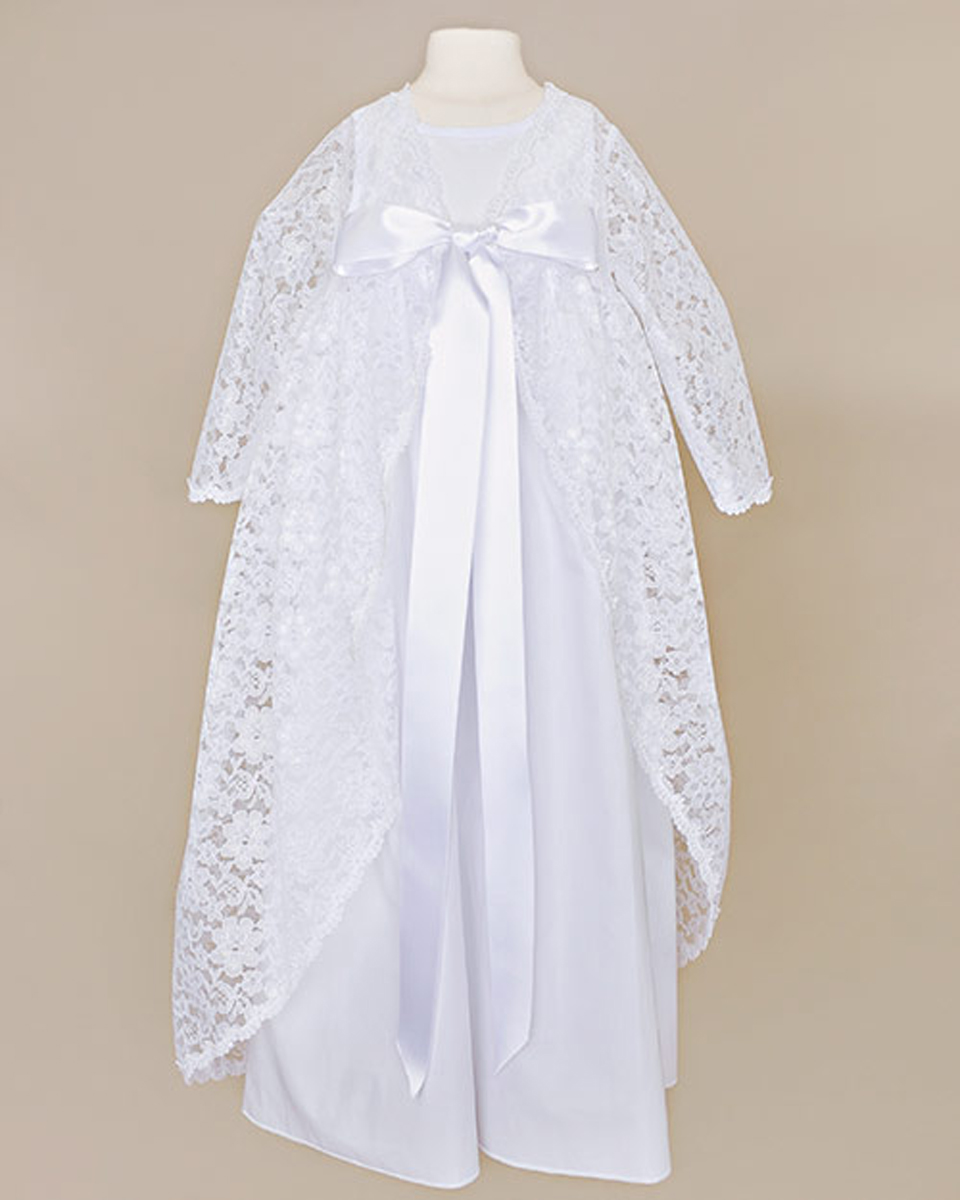 Kylie Lace Christening Jacket - One Small Child