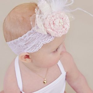 Lace Rosette Headband - One Small Child
