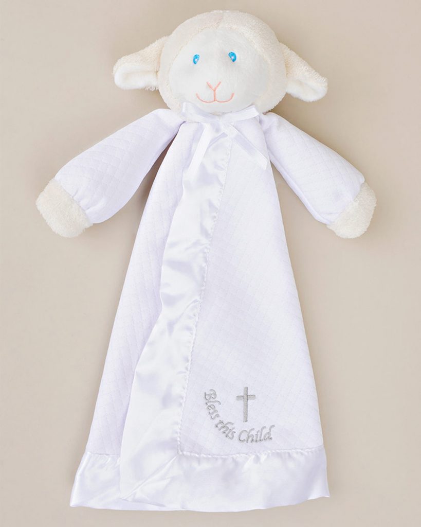 Bless This Child' Lamb Cuddle Blankie - One Small Child