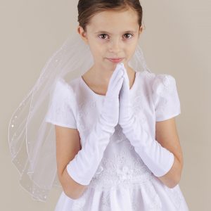 Long Satin Gloves - One Small Child