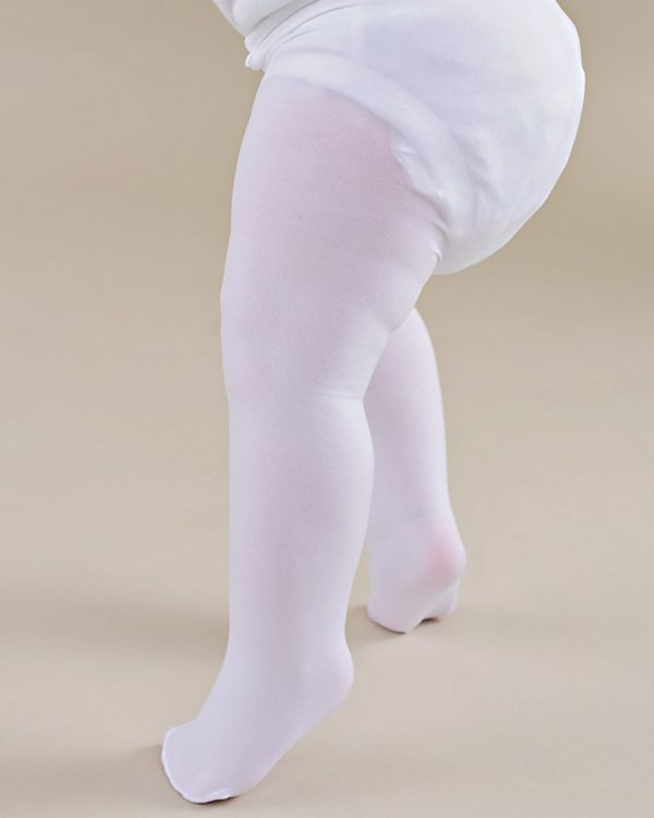 Opaque White Baby Tights - One Small Child