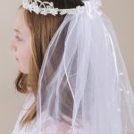 Pearl Flower Crown Veil - One Small Child