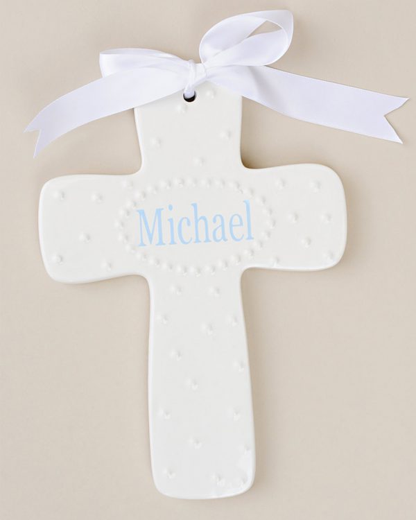 Personalized Porcelain Wall Cross - One Small Child