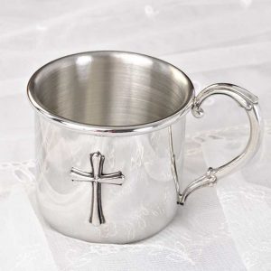 Pewter Cross Baby Cup - One Small Child