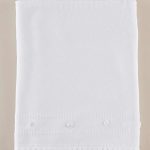 Rose Border Knit Christening Blanket - One Small Child