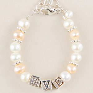 Rose Pearl Name Bracelet - One Small Child