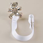 Silver Teddy Bear Pacifier Clip - One Small Child