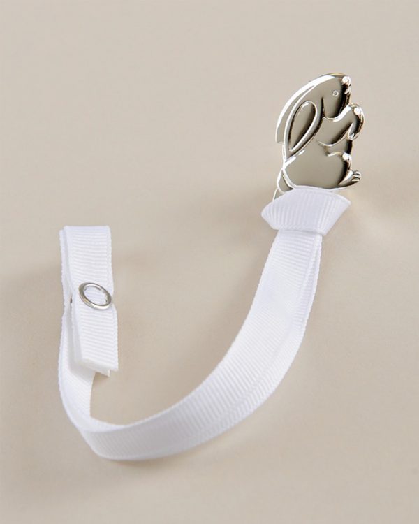 Silver Bunny Pacifier Clip - One Small Child