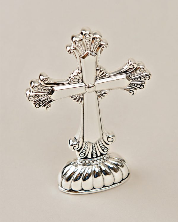 Silverplate Standing Cross - One Small Child