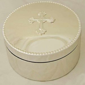 Silverplate Round Cross Box - One Small Child