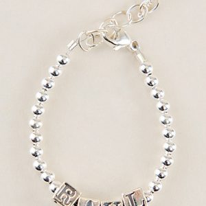 Simple Silver Name Bracelet - One Small Child
